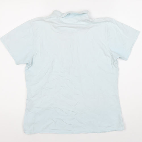 Glenmuir Men's Blue Polo Shirt - Size L, Short Sleeve