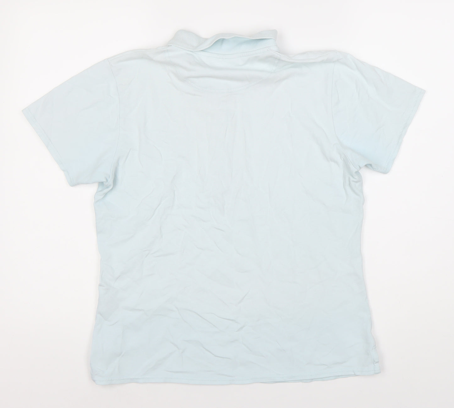Glenmuir Men's Blue Polo Shirt - Size L, Short Sleeve