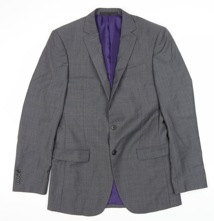 Marks and Spencer Men's Grey Long Blazer 38L