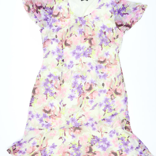 Happy D. by Damart Floral Dress, Multicoloured, Size 18