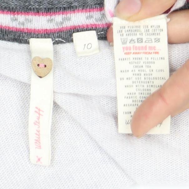 White Stuff Women's Ivory Cardigan Size 10 Embroidered Floral