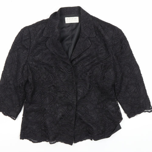 Precis Petite Women's Black Lace Suit Jacket Size 10