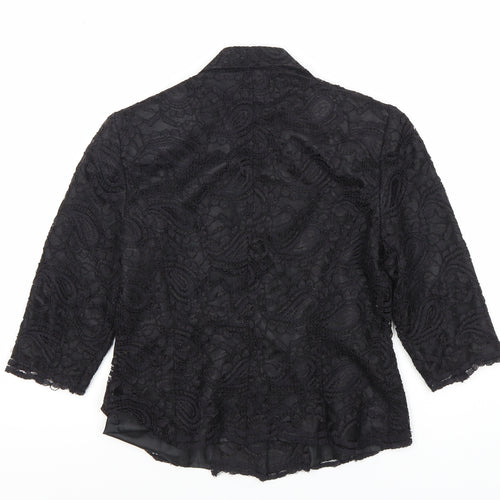 Precis Petite Women's Black Lace Suit Jacket Size 10