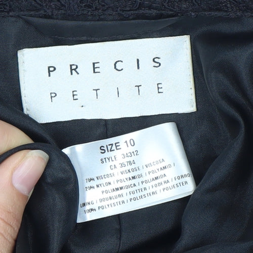 Precis Petite Women's Black Lace Suit Jacket Size 10