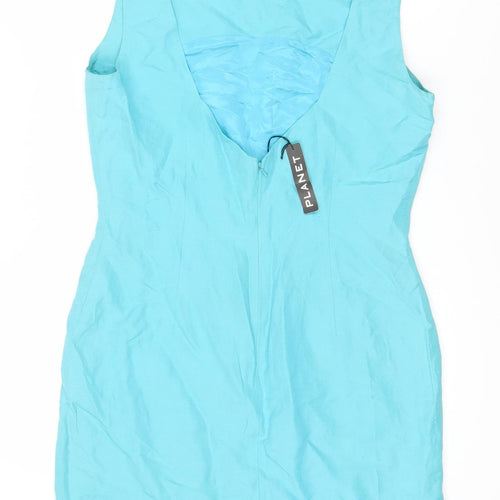 Planet Women's Blue Silk Linen Dress Size 12