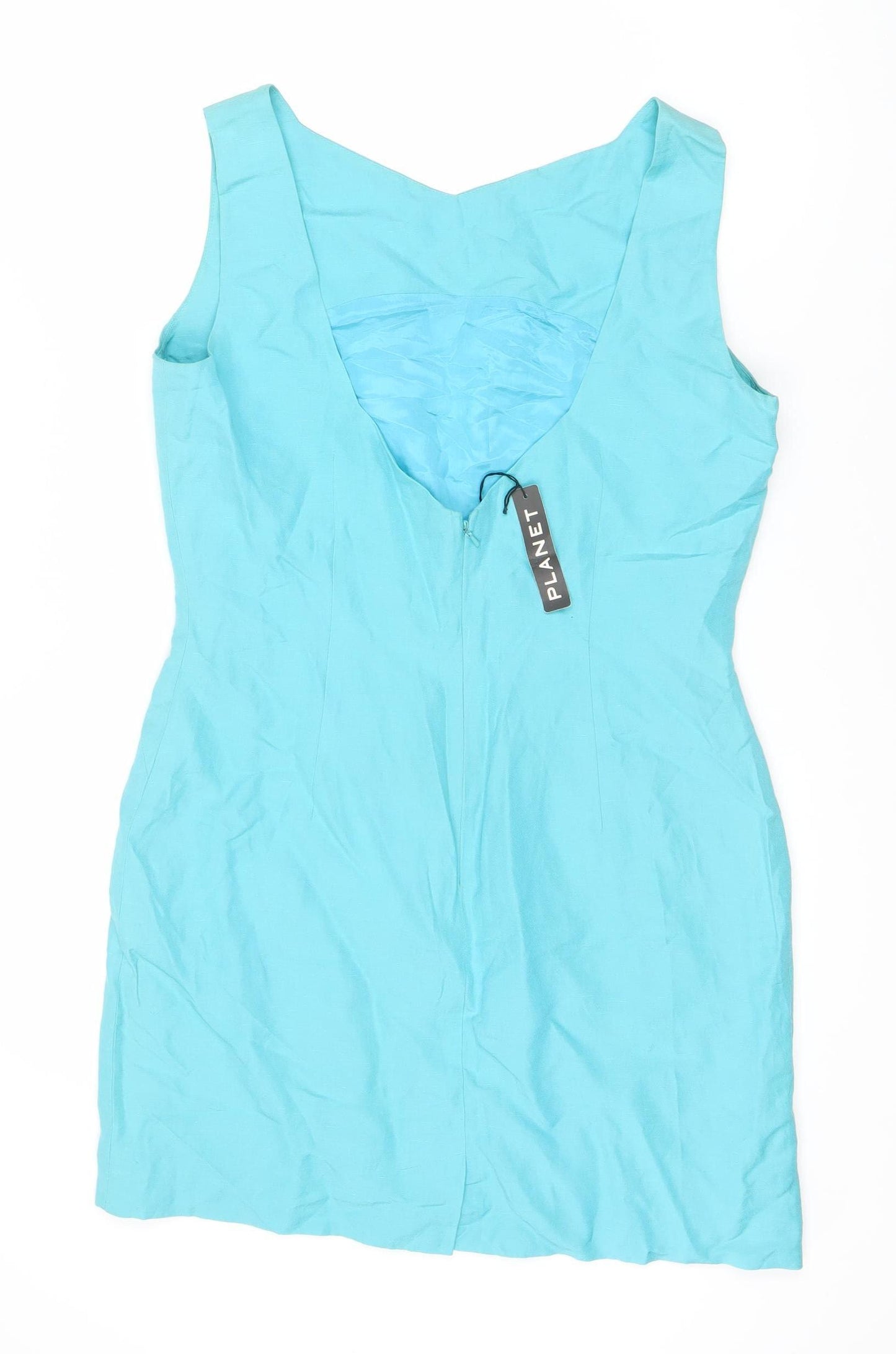 Planet Women's Blue Silk Linen Dress Size 12
