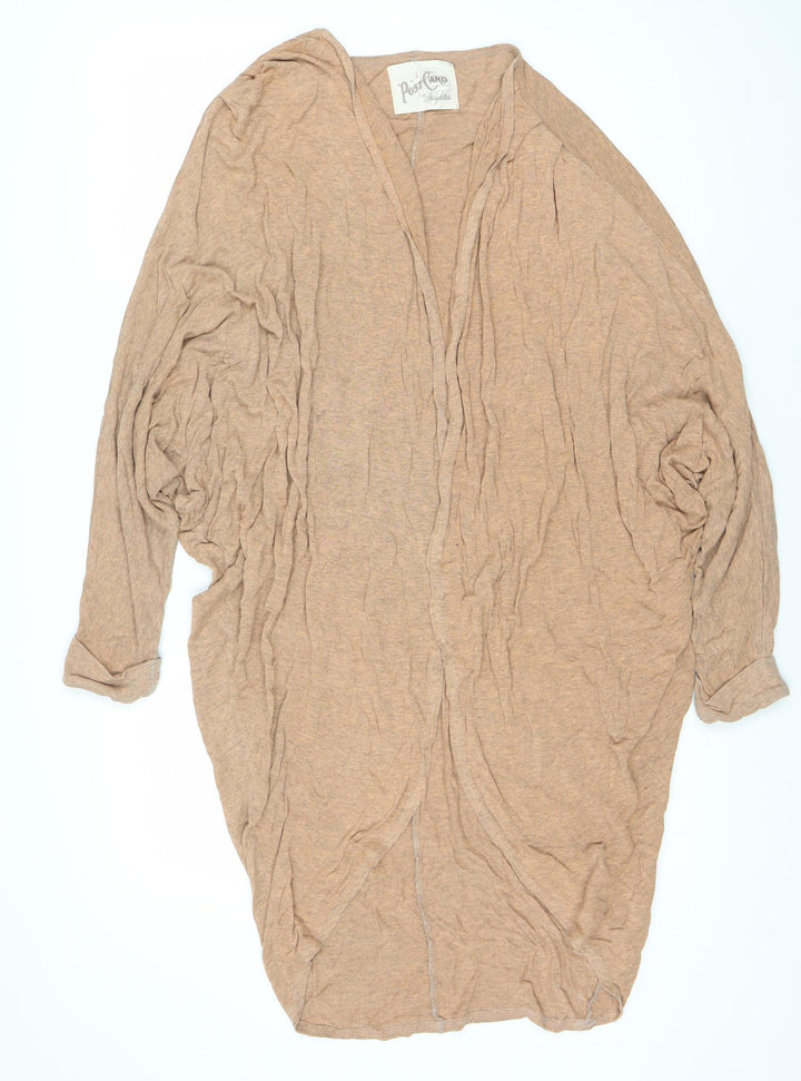 A Postcard From Brighton Women's Beige Open Front Cardigan Size 2