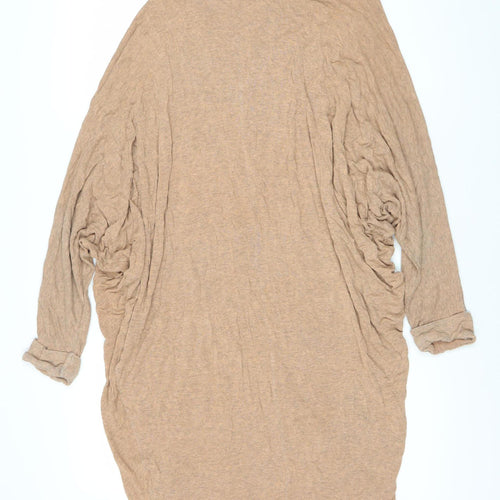 A Postcard From Brighton Women's Beige Open Front Cardigan Size 2