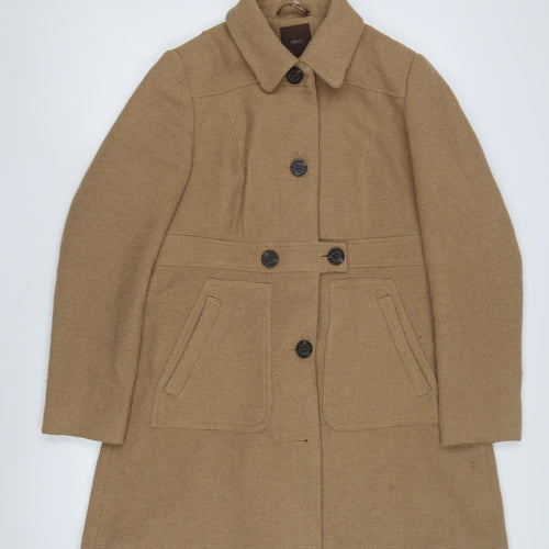 Next Women's Beige Overcoat Wool Size 12