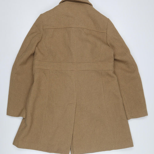 Next Women's Beige Overcoat Wool Size 12