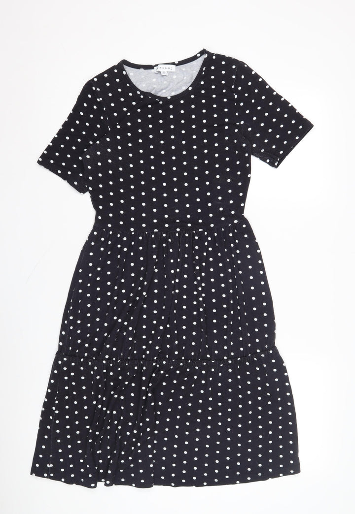 Warehouse Women's Black Polka Dot Dress Size 10