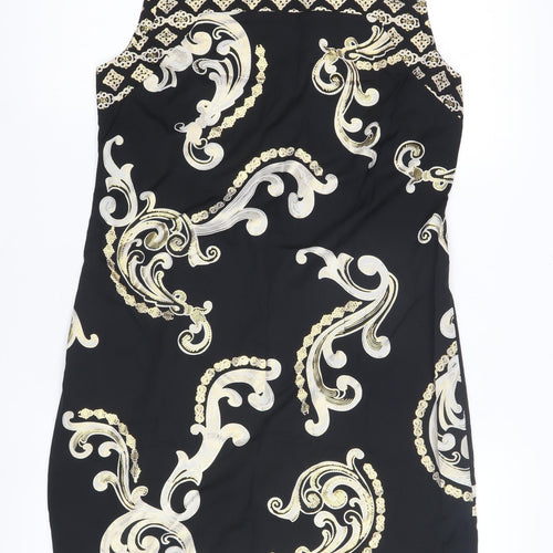 Wallis Women's Black Sheath Dress, Size 12, Elegant Partywear