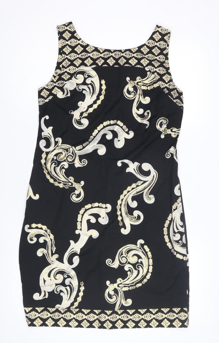 Wallis Women's Black Sheath Dress, Size 12, Elegant Partywear