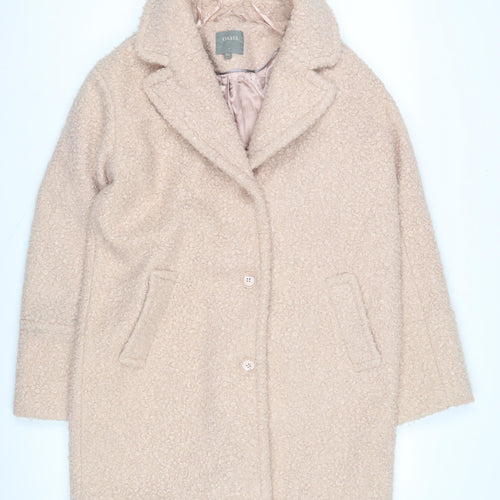 Oasis Women's Beige Mid-Length Wool Overcoat S