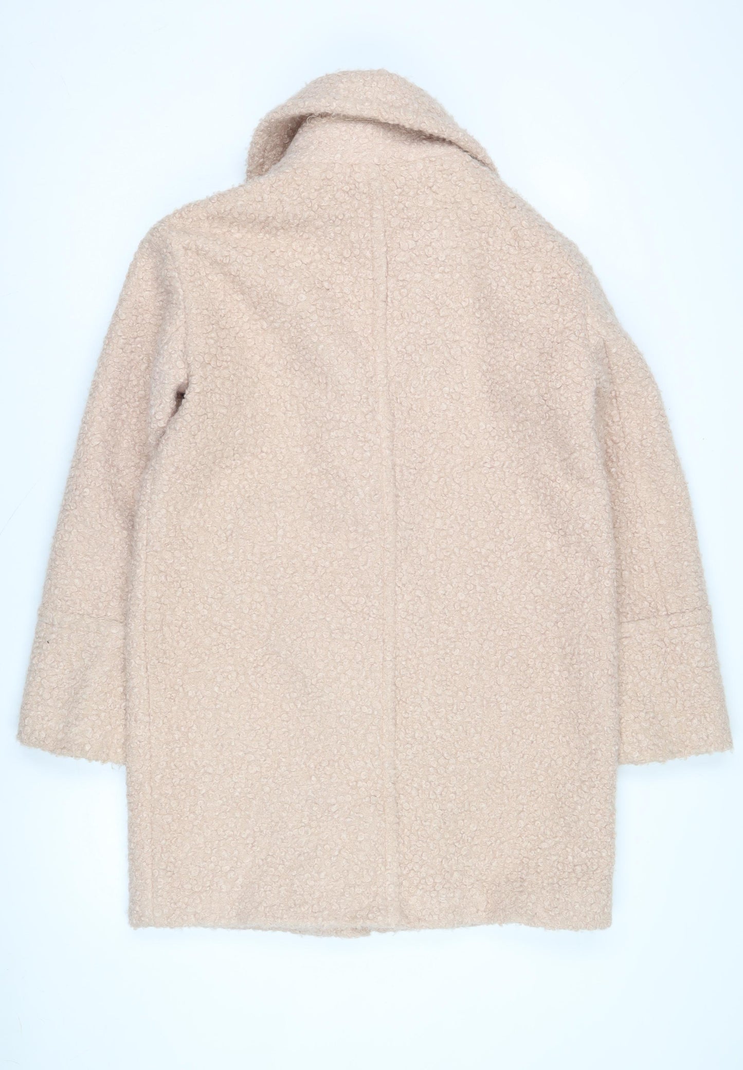 Oasis Women's Beige Mid-Length Wool Overcoat S