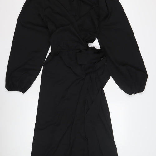 In The Style Women's Black Wrap Dress Size 12-14