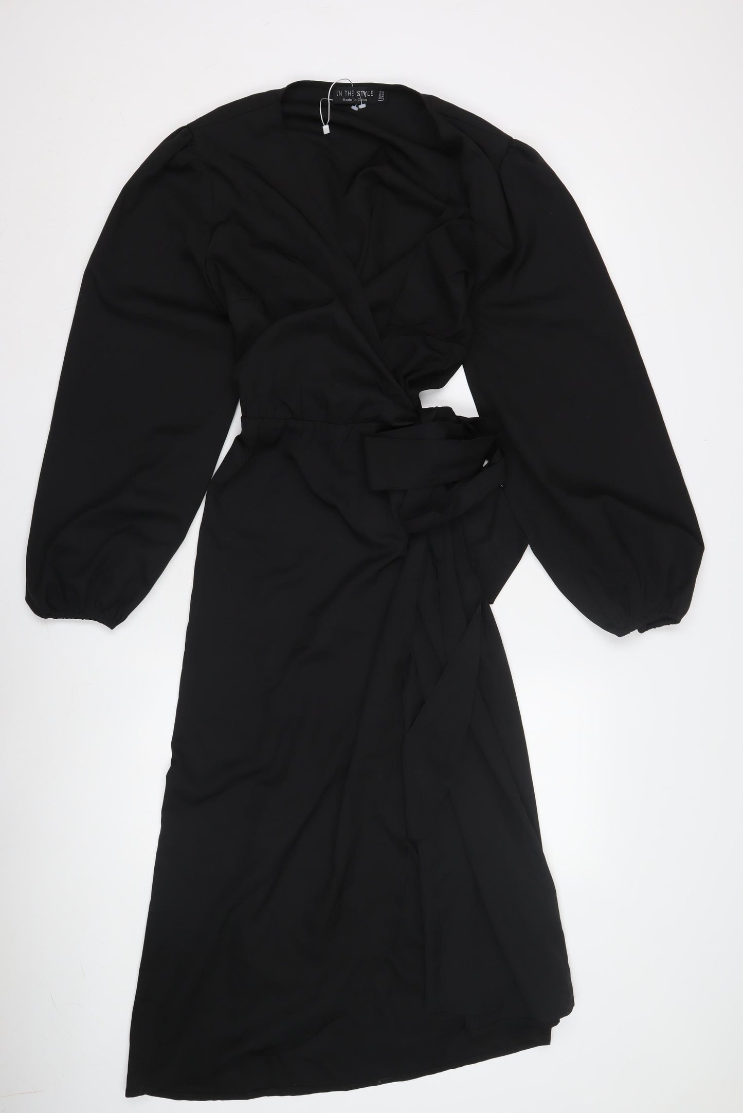 In The Style Women's Black Wrap Dress Size 12-14
