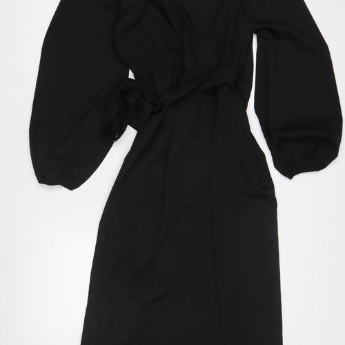 In The Style Women's Black Wrap Dress Size 12-14