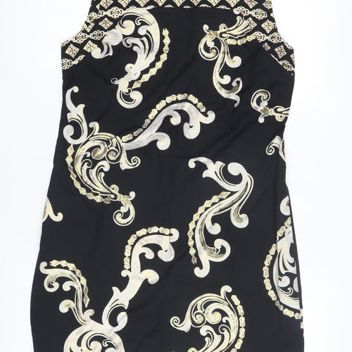 Wallis Women's Black Paisley Sheath Dress Size 12