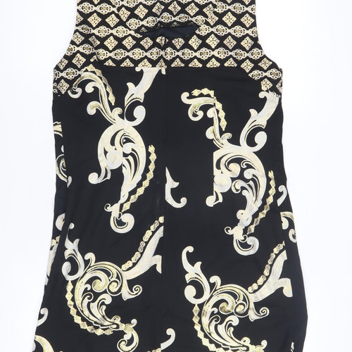 Wallis Women's Black Paisley Sheath Dress Size 12