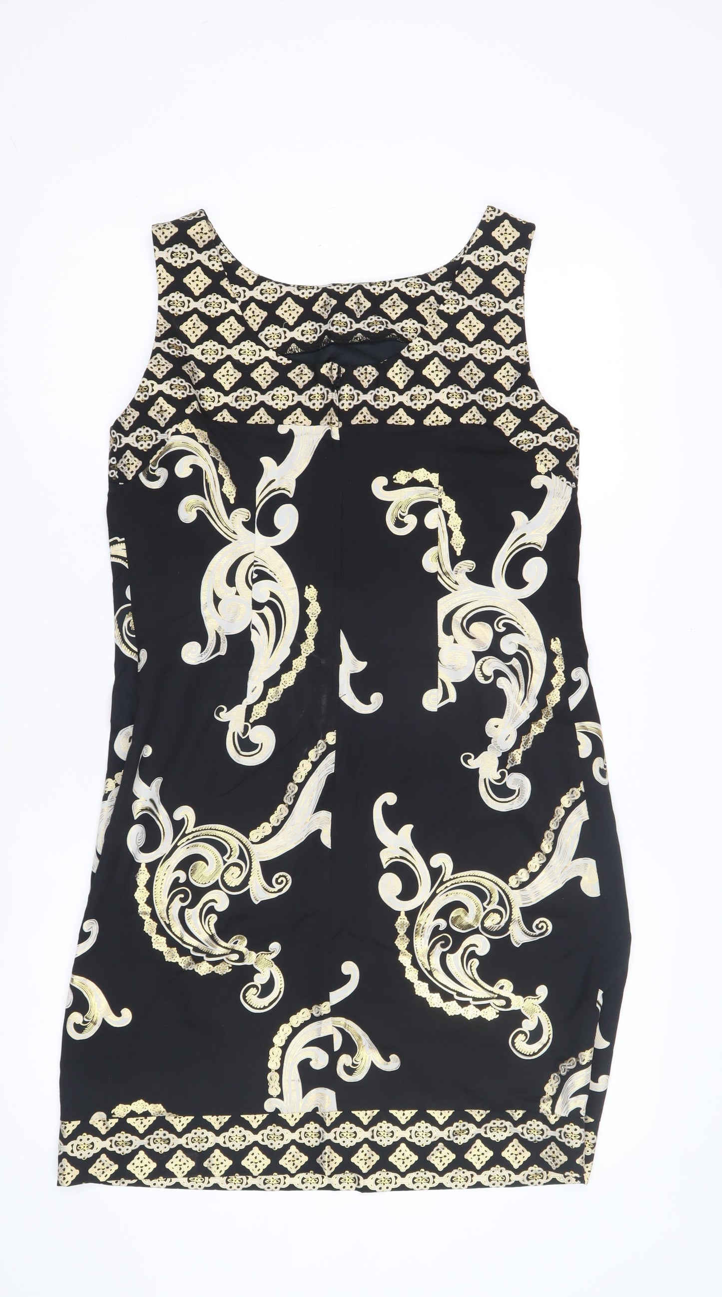 Wallis Women's Black Paisley Sheath Dress Size 12