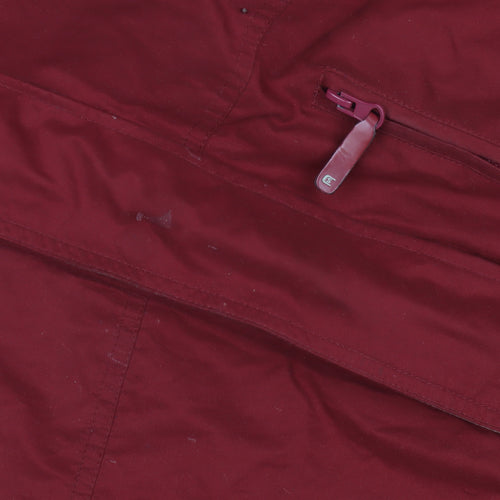 Active Men's Red Parka Jacket, Full Zip, Size Regular