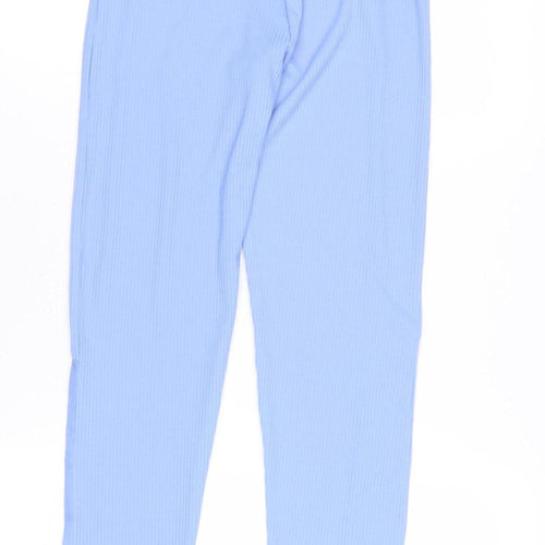 Lipsy Women's Blue Striped Leggings - Size 12