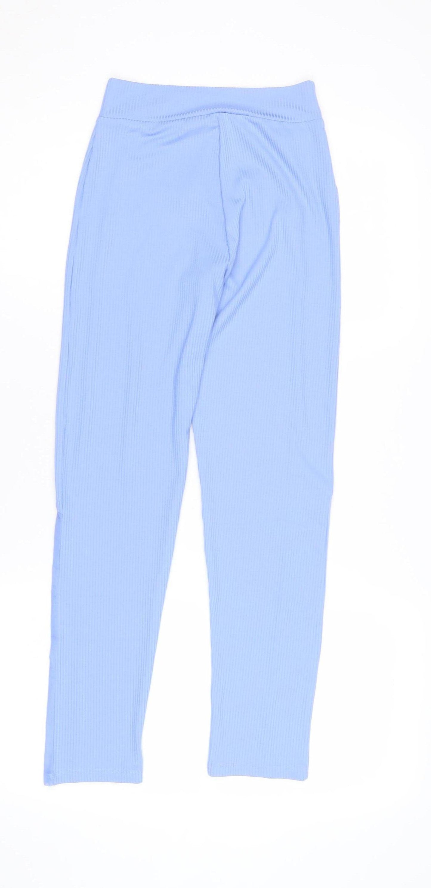 Lipsy Women's Blue Striped Leggings - Size 12