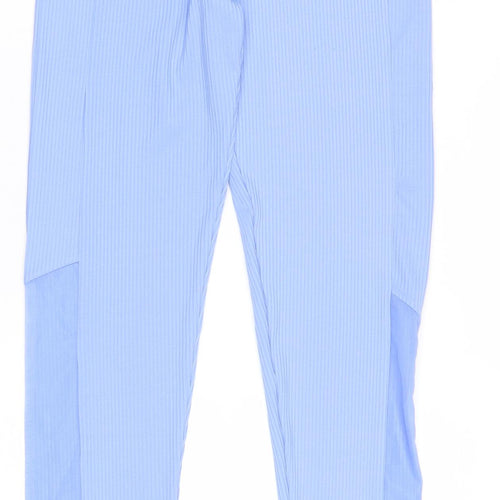 Lipsy Women's Blue Striped Leggings - Size 12