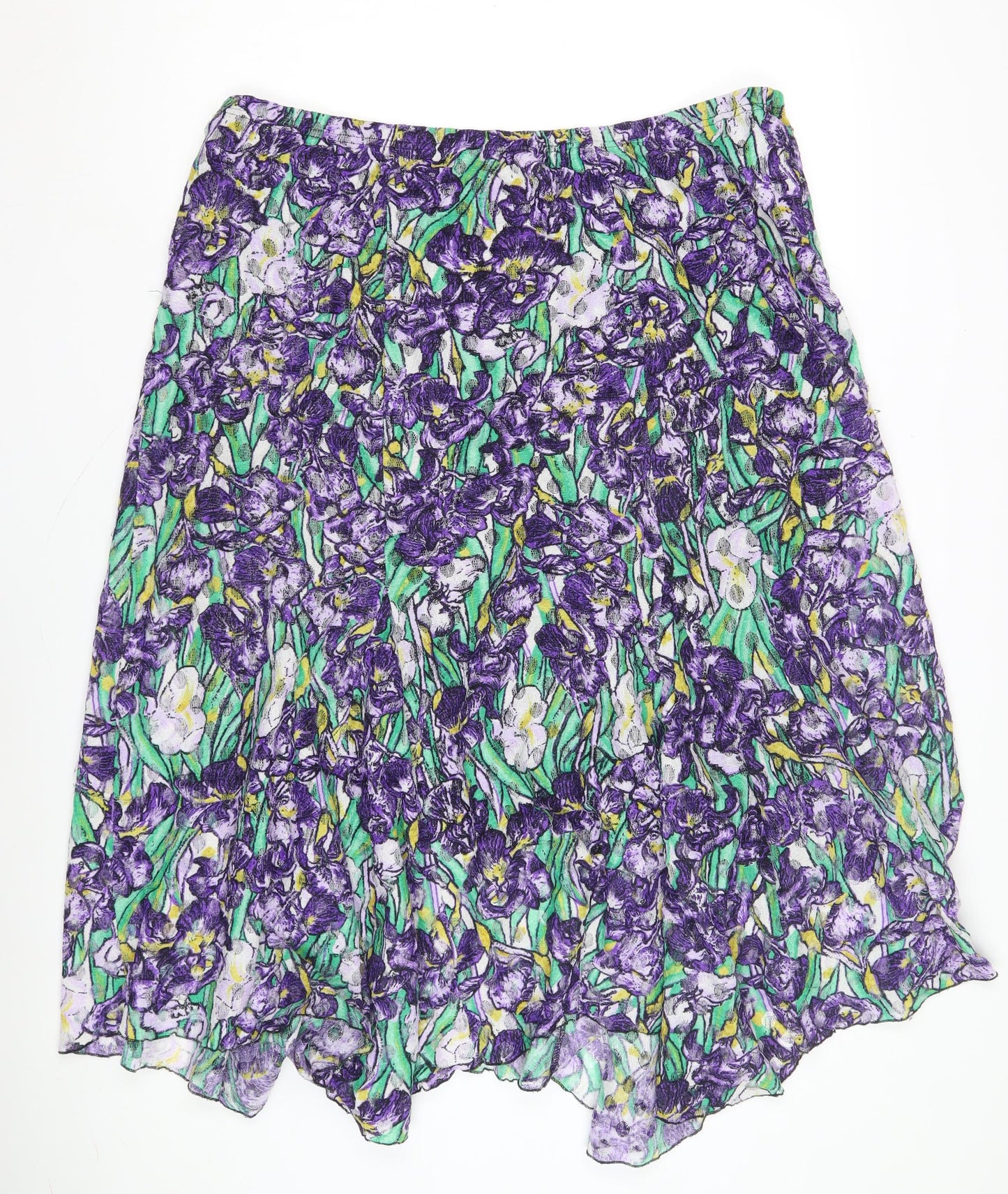 Michele Hope Women's Multicoloured Floral A-Line Skirt, Size 22