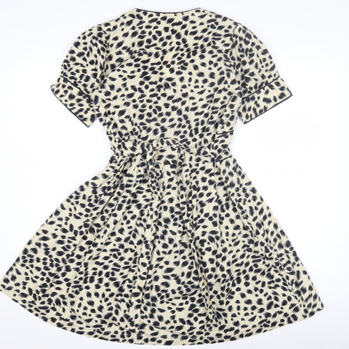 Trollied Dolly Women’s Beige A-Line Animal Print Dress