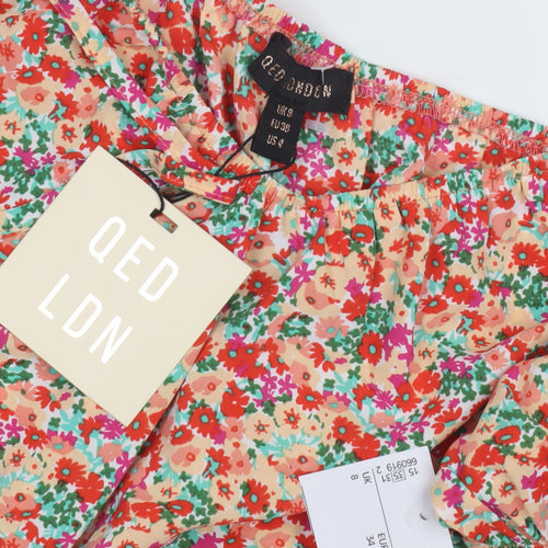 QED London Women's Floral Playsuit - Size 8, Multicoloured