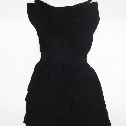 Warehouse Women’s Black A-Line Ruffle Dress Size 6