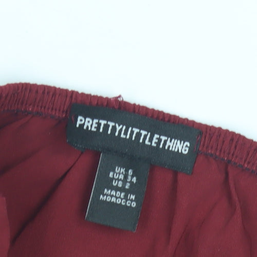 PrettyLittleThing Women's Red Camisole UK 6