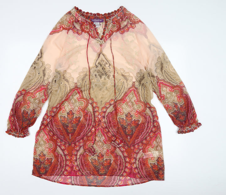 Taillissime Women's Multicoloured Paisley Cover Up
