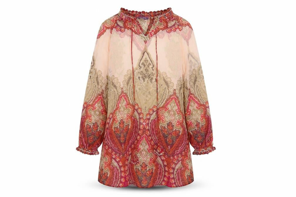 Front view of Taillissime Women's Multicoloured Paisley Cover Up