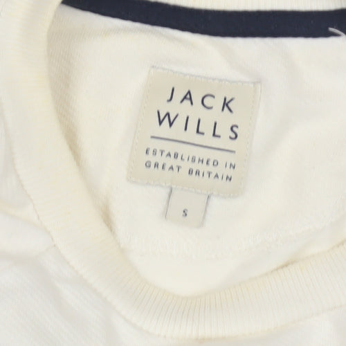 Jack Wills Men’s Ivory Logo Sweatshirt S