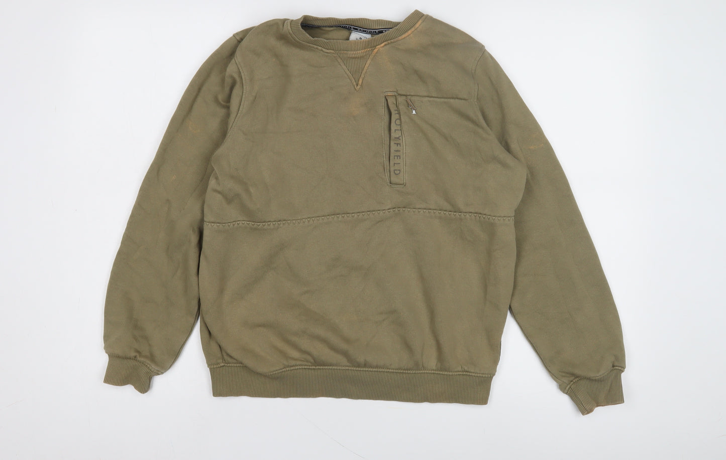 Holyfield Green Teens Pullover Sweatshirt M Fleece