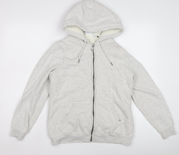 TOG24 Women's Grey Full Zip Hoodie, Size 10, Casual Fleece