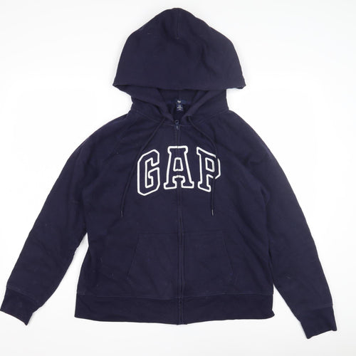 Gap Men's XL Blue Full Zip Hoodie with Logo