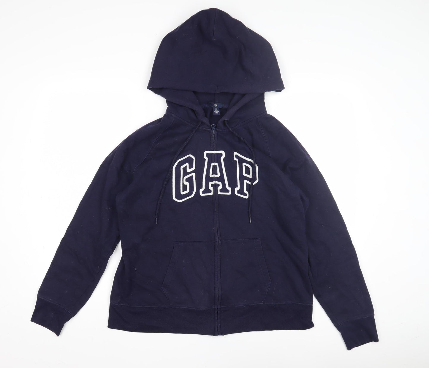 Gap Men's XL Blue Full Zip Hoodie with Logo