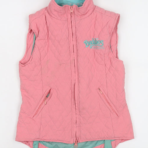 Buddies by Shires Girls Pink Quilted Waistcoat 9-10 Years