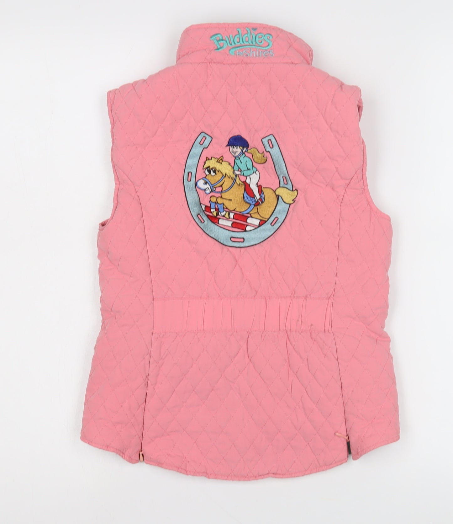 Buddies by Shires Girls Pink Quilted Waistcoat 9-10 Years