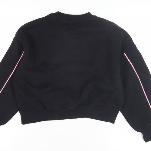 MLS Girls Black Pullover Sweatshirt 8-9 Years Graphic Print