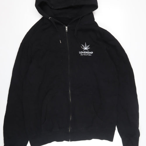 Men's Black Full Zip Nature Hoodie