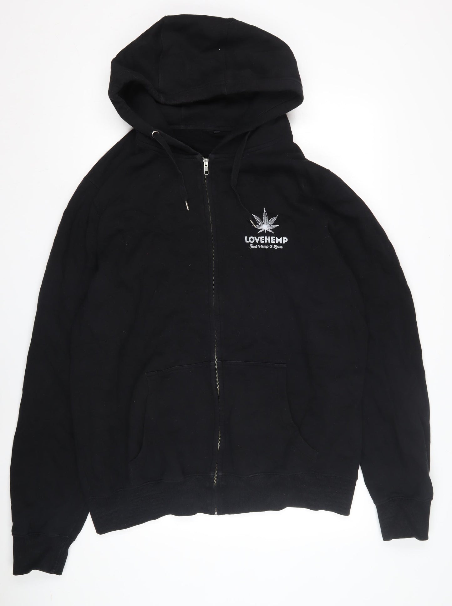 Men's Black Full Zip Nature Hoodie