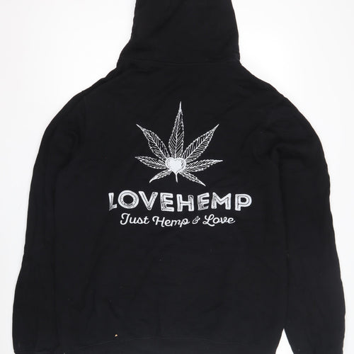 Men's Black Full Zip Nature Hoodie