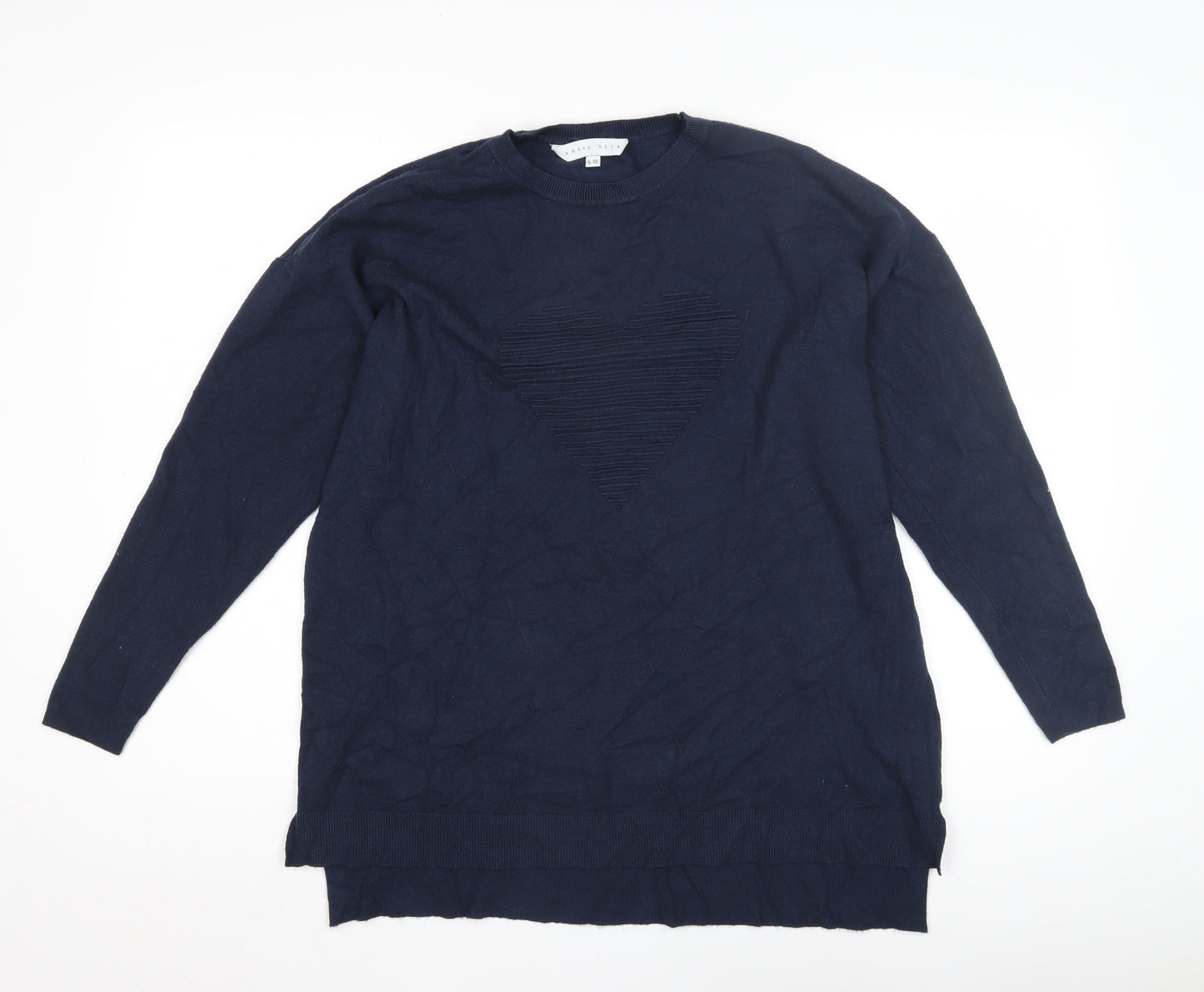 Amara Reya Women's Blue Pullover Jumper S-M