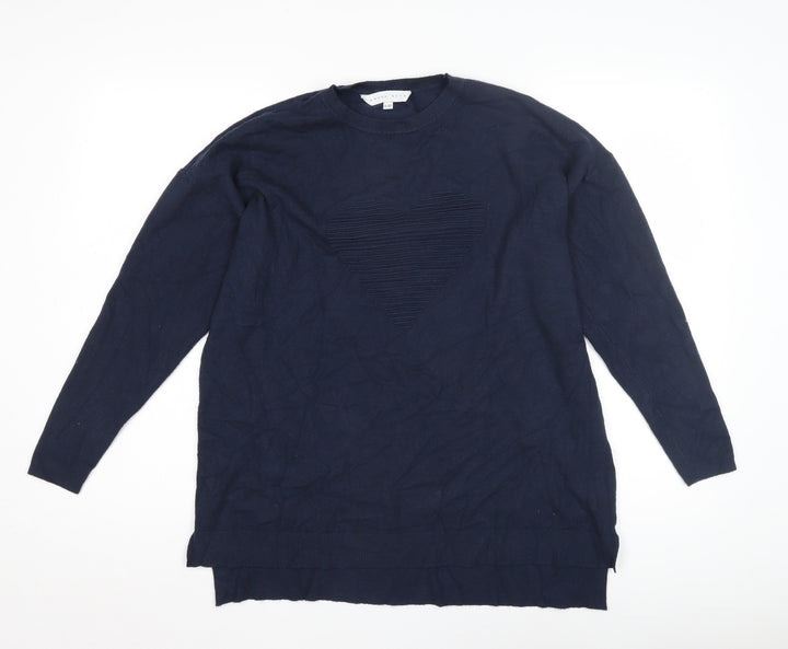 Amara Reya Women's Blue Pullover Jumper S-M