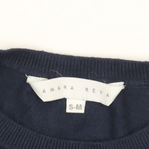 Amara Reya Women's Blue Pullover Jumper S-M